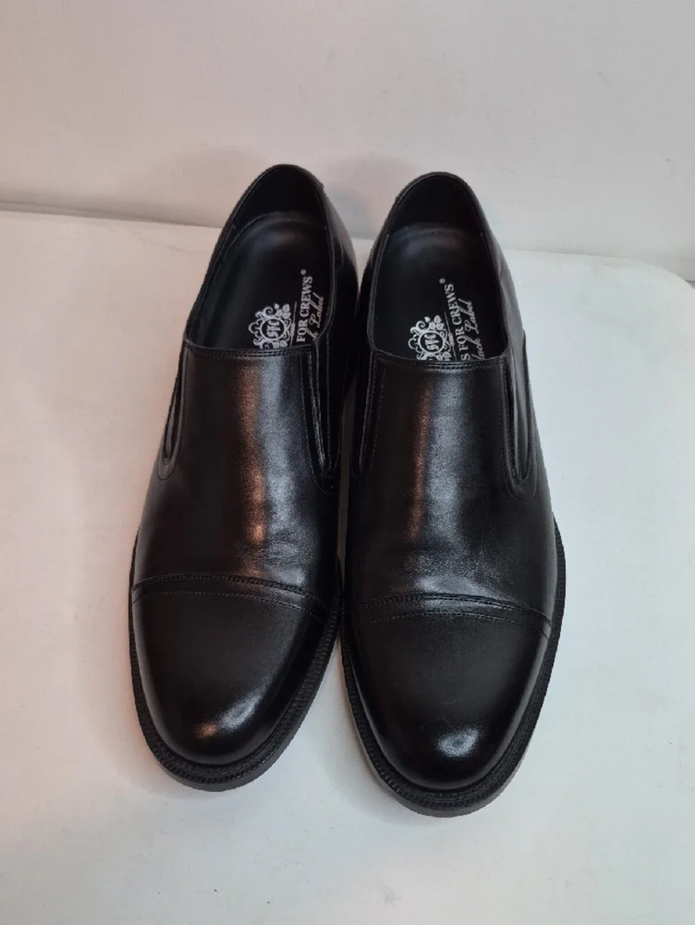 Shoes For Crews Black Leather Slip-On Loafers Size 10